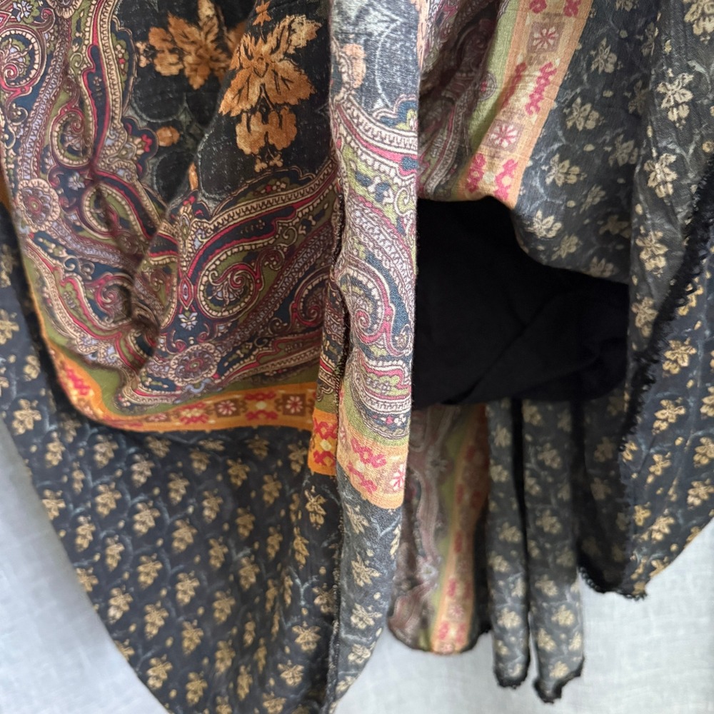 Soft Surroundings Midi Dress Women PS Multicolor Paisley Beaded Embroidered Boho - Picture 15 of 16